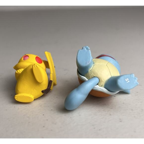 Pokemon Squirtle Pikachu Mini Figure Tomy Nintendo Toy Collectible Anime 1.5" - Picture 5 of 16